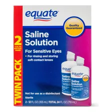 Equate Solucion Salina, Solucion Para Lentes De Contacto Par