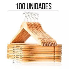 100 Cabides De Madeira No Atacado Adulto 1ª Linha Roupa