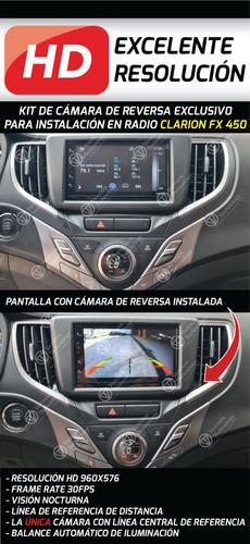 Cmara De Reversa Para Suzuki Baleno Radio Clarion 2022-2023 Foto 2