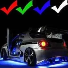 4 Fita Leds Automotiva Tuning 12v Verde Neon 30cm Cada