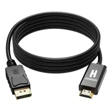 Cable Displayport A Hdmi Adaptador Pc Macbook Notebook V1.4 Full Hd 1.8mt Negro