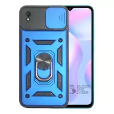 Carcasa Para Xiaomi Redmi 9a Antigolpe Anillo Cubre Camara