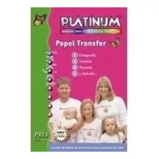 Papel Platinum Transfer A4 X 10 Hjs (ropa Clara).