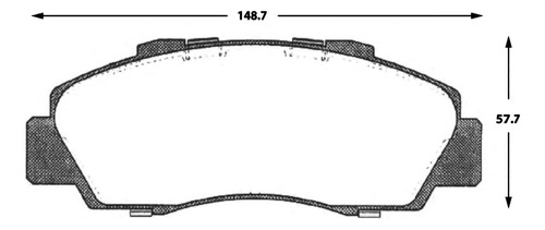 Pastilla De Freno Delantera Acura Rl  3.5 1998 Foto 2