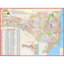 Mapa Estado De Santa Catarina - 120cm X 90cm Gigante