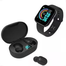 Kit Fone De Ouvido Sem Fio Relogio Smartwatch Atende Ligação