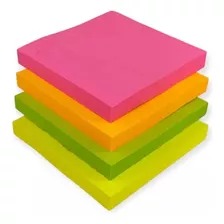 Bloco De Notas Adesivo Cubo Colorido Neon Post-it 400 Folhas Cor Diversas