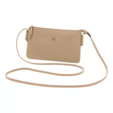 Bolsa Feminina Transversal De Couro Legítimo Mariart Onix Cor Creme