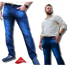 Calça Jeans Masculina Dins Confortável Não Aperta Com Bolso