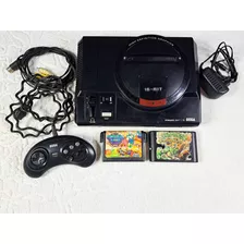 Console Mega Drive 1 Tectoy Funcionando Perfeitamente. Faço 447 - Sega. 1 Controle 6 Botões E 2 Jogos