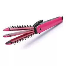 Escova Elétrica De Cabelo Alisadora+modela Cabelo+crimper