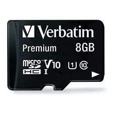 Tarjeta De Memoria Microsdhc Premium 8gb De Verbatim Con Ada