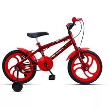 Mountain Bike Infantil Ello Bike Bike Aro 16 Freios V-brakes Cor Vermelho Com Rodas De Treinamento