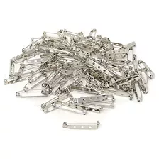 100pcs Pasadores De Seguridad De Tono Plateado Respaldo...