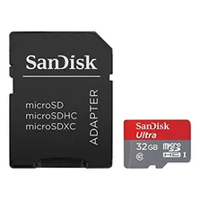 Memoria 32 Gb Microsd Tarjeta Con Adaptador Color Grisrojo