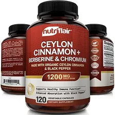 Canela+berberine+cromo Y+ 1200mg Plus 120u-control Glucémico