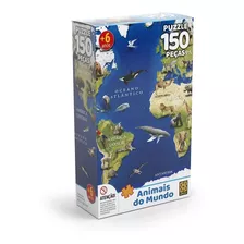 Puzzle 150 Peças Animais Do Mundo Grow