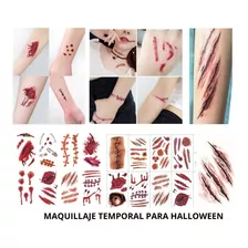 Disfraz Halloween Maquillaje Temporal De Fácil Aplicación 