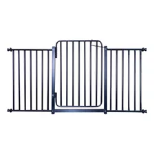 Grade De Porta Portão Reforçado Bebê Pet Segurança 129/134cm Cor Preto