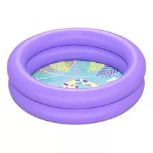 Alberca Inflable Circular Para Bebé Rosa Y Azul Bestway Color Lila