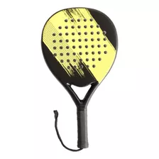 Raqueta Pala Padel Athletic Works Fibra De Vidrio Color Amarillo