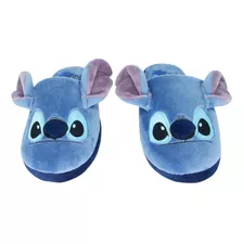 Pantufa Chinelo Stitch Fofinho Solado Borracha Aberto