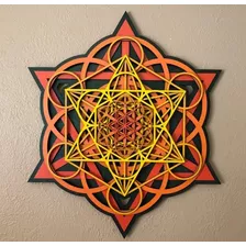 Mandala Cubo Sagrado Metatron Geometria Sagrada M01 44cm