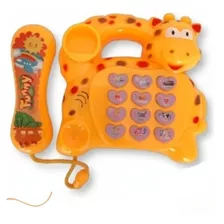 Telefone De Brinquedo Girafa Bebê Musical Piano Infantil Nf