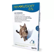 Revolution P/ Gatos De 2,0 Kg Até 7,5 Kg Com 3 Pipetas 1un