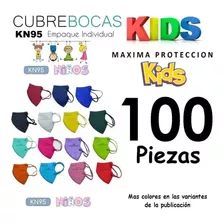 Cubrebocas Kn95 Infantil Niño Reutilizables 100 Piezas