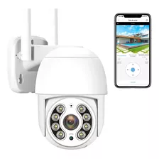 Nanwei Cámara De Seguridad Exterior Wifi, Trishome App, 1080p Pan&tilt 360 Grados, Mini Ptz Cámara Inalámbrica Al Exterior Con Visión Nocturna Con Audio Bidireccional, Detección Movimiento Con Alerta