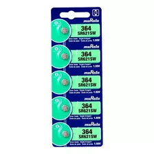 Pack 5 Baterias Pilha Botão Moeda Sr 1.55v Sony 364 Sr621sw