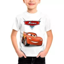 Camiseta Infantil Carros Relâmpago Mcqueen Personalizada #68