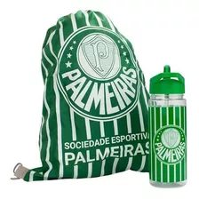 Mochila Saco Com Garrafa Palmeiras 450ml Oficial