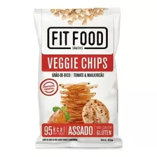 Chips Vegetariano De Grão De Bico Tomate E Manjericão Sem Glúten 40g Fit Food