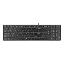 Teclado Genius Slimstar 126 Qwerty Español Color Negro