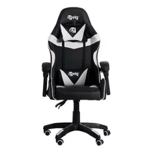 Cadeira Gamer ELG Drakon Couro Sintetico Preto E Branco