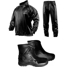 Traje Equipo De Lluvia Delta Brasil + Botas Alpina Sti Motos