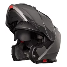 Capacete Moto Escamoteavel X11 Turner Solides Óculos Interno Tamanho Do Capacete 60/l Cor Chumbo Metálico