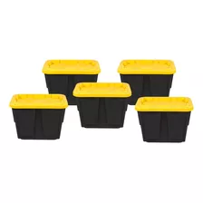 5 Caja Resistente Organizadora Con Tapa Almacenar 45 Lt