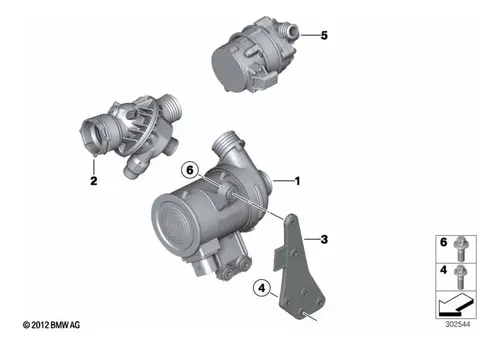 Bomba De Agua Eléctrica Bmw N55 — 11518635090, vista 2