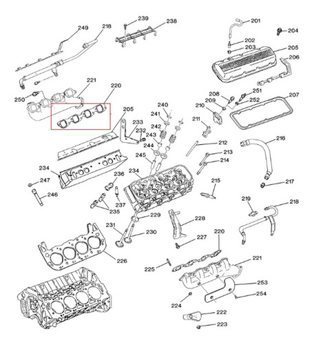 Junta Multiple Escape Chevrolet Express 3500 7.4l V8 1999 Foto 3