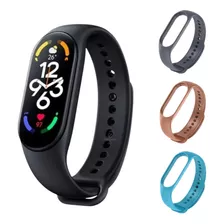 Relógio Mi Band 7 Xiaomi Global + 3 Pulseira Cor Da Caixa Preto Cor Da Pulseira Preto Cor Do Bisel Preto Preto