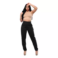 Calça Social Alfaiataria Feminina Com Bolso Moda