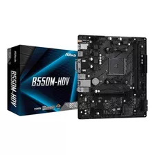 Placa Mãe Asrock B550m-hdv Amd Chipset B550 Am4 Matx Ddr4 Cor Preto