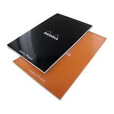 Rhodia Nº 19 8,25 x 12, 80 hoja, Dot Paper Pad, Color Negro 