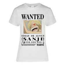 Blusa Cartel Wanted Sanji One Piece Recompensa