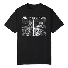 Camiseta De Nirvana Mr. Moustache - Blew - Negro/blanco