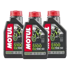 Kit Oleo Motul 5100 4t 15w50 Semissintético C/3 Litros Motul