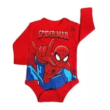 Body Para Bebé De Algodón Pima - Spiderman - Manga Larga